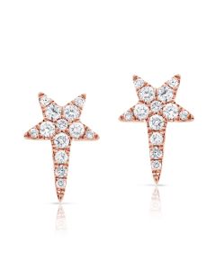 0.21CT DIAMOND STAR STUD EARRINGS