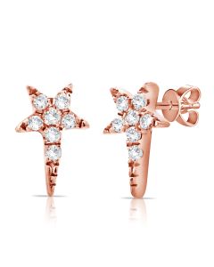 .05CT DIAMOND STAR STUD EARRINGS