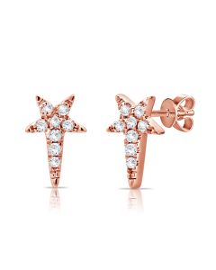 .05CT DIAMOND STAR STUD EARRINGS
