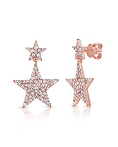 .48CT DIAMOND STAR DROP EARRINGS