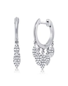 .30CT DIAMOND PAVE MARQUISE HUGGIE EARRINGS