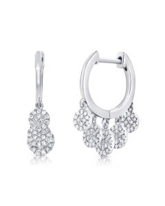 .40CT DIAMOND PAVE DISC HUGGIE EARRINGS