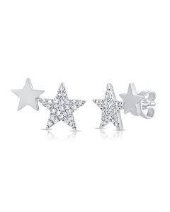 .13CT DIAMOND STAR STUD EARRINGS