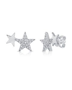 .13CT DIAMOND STAR STUD EARRINGS