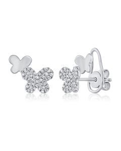 .19CT DIAMOND BUTTERFLY STUD EARRINGS