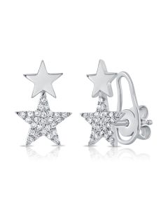 .12CT DIAMOND STAR STUD EARRINGS