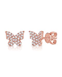 .17CT DIAMOND BUTTERFLY STUD EARRINGS