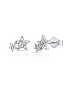 .12CT DIAMOND STAR STUD EARRINGS
