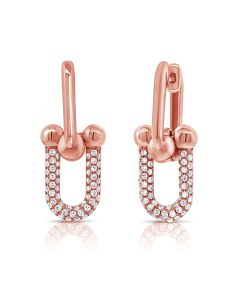 0.40CT DIAMOND LINK DROP EARRINGS