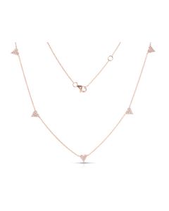 .21CT DIAMOND HEART STATION NECKLACE