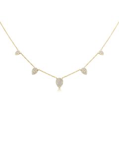 .37CT DIAMOND PEAR STATION NECKLACE