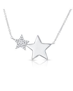 .08CT DIAMOND STAR PENDANT NECKLACE