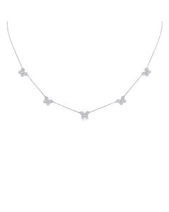 .41CT DIAMOND BUTTERFLY STATION NECKLACE