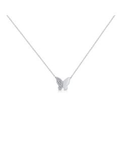 .08CT DIAMOND BUTTERFLY PENDANT NECKLACE