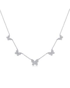 .51CT DIAMOND BUTTERFLY STATION NECKLACE