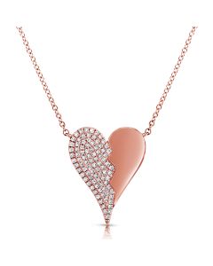 .24CT DIAMOND HEART PENDANT NECKLACE