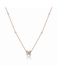 .18CT DIAMOND BUTTERFLY PENDANT NECKLACE
