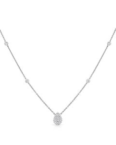 .18CT DIAMOND PEAR PENDANT NECKLACE
