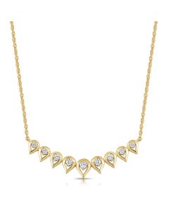.28CT DIAMOND PEAR PENDANT NECKLACE