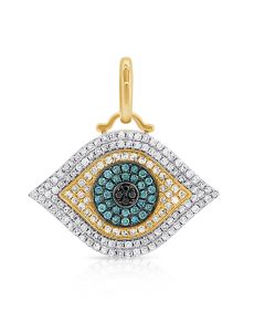 .55CT DIAMOND EVIL EYE PENDANT
