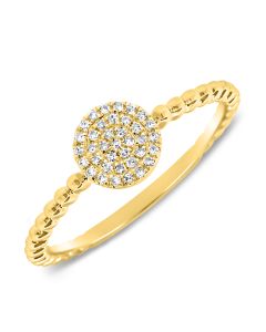 .11CT DIAMOND PAVE DISC RING