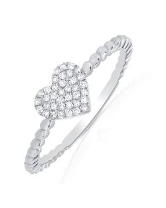 .12CT DIAMOND HEART RING