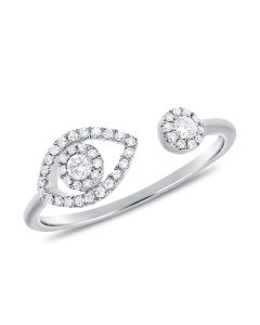 0.22CT DIAMOND EVIL EYE WRAP RING