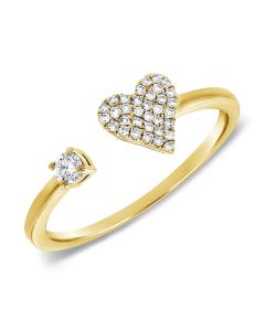 .16CT DIAMOND HEART WRAP RING