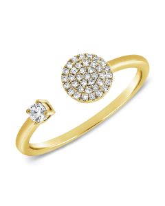 .17CT DIAMOND PAVE DISC WRAP RING