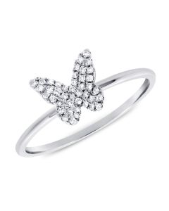 0.12CT DIAMOND BUTTERFLY RING