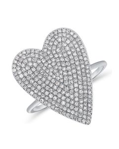 .52CT DIAMOND HEART PAVE RING