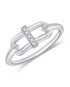 .04CT DIAMOND LINK RING