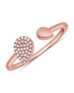 .11CT DIAMOND PAVE PEAR WRAP RING
