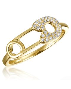 .12CT DIAMOND SAFETY PIN RING