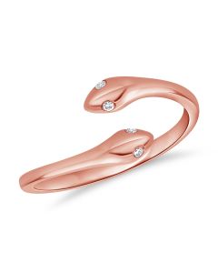 .03CT DIAMOND SNAKE WRAP RING