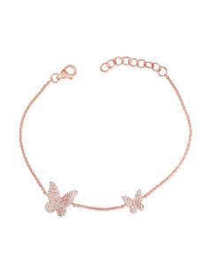 .35CT DIAMOND BUTTERFLY CHAIN BRACELET