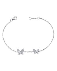 .26CT DIAMOND BUTTERFLY CHAIN BRACELET