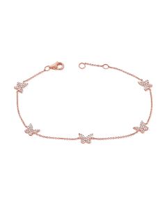 .36CT DIAMOND BUTTERFLY CHAIN BRACELET