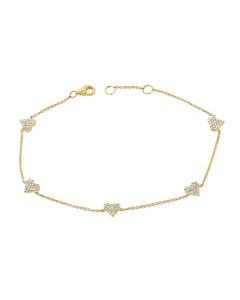 .30CT DIAMOND HEART CHAIN BRACELET