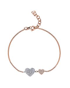 .22CT DIAMOND HEART CHAIN BRACELET