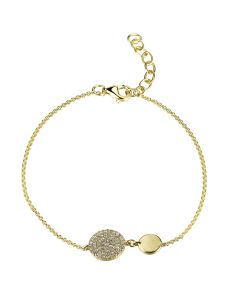 .13CT DIAMOND PAVE DISC CHAIN BRACELET