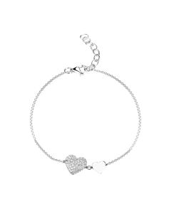 .15CT DIAMOND HEART CHAIN BRACELET
