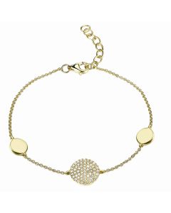 .13CT DIAMOND PAVE DISC CHAIN BRACELET