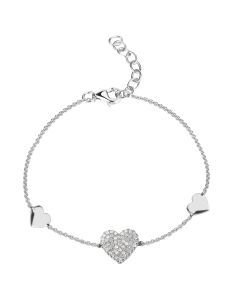 .15CT DIAMOND HEART CHAIN BRACELET