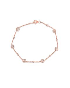 .48CT DIAMOND PAVE DISC CHAIN BRACELET