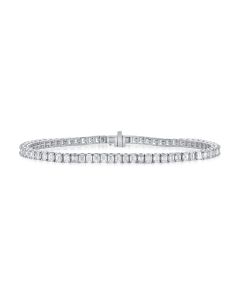 6.05CT EMERALD SHAPE DIAMOND TENNIS BRACELET