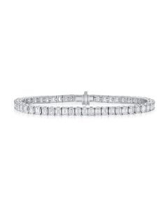 10.60CT EMERALD SHAPE DIAMOND TENNIS BRACELET