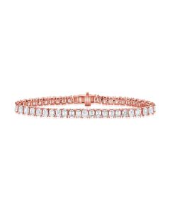 14.84CT EMERALD SHAPE DIAMOND TENNIS BRACELET