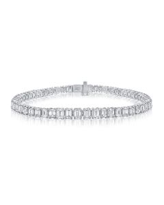 7.98CT EMERALD SHAPE DIAMOND TENNIS BRACELET
