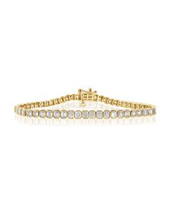 2.27CT EMERALD SHAPE DIAMOND TENNIS BRACELET